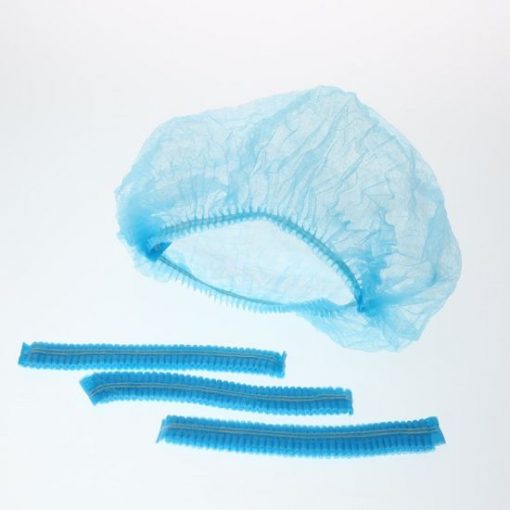 Blue and White Medical Headgear with Elastics Non Woven Disposable Doctor Cap Hats Headgears