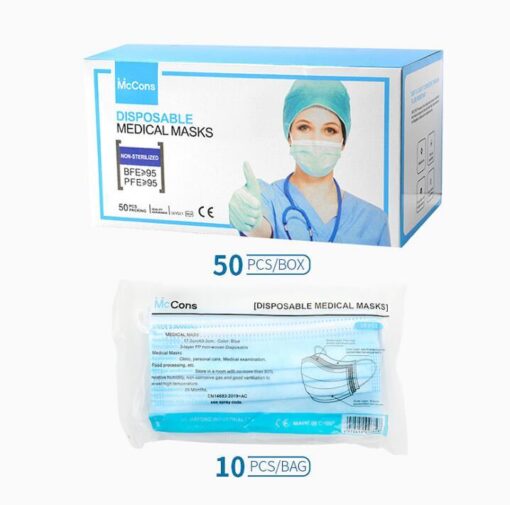 Mccons Medical Disposable Mask Surgical with Ce FDA Bfe 99