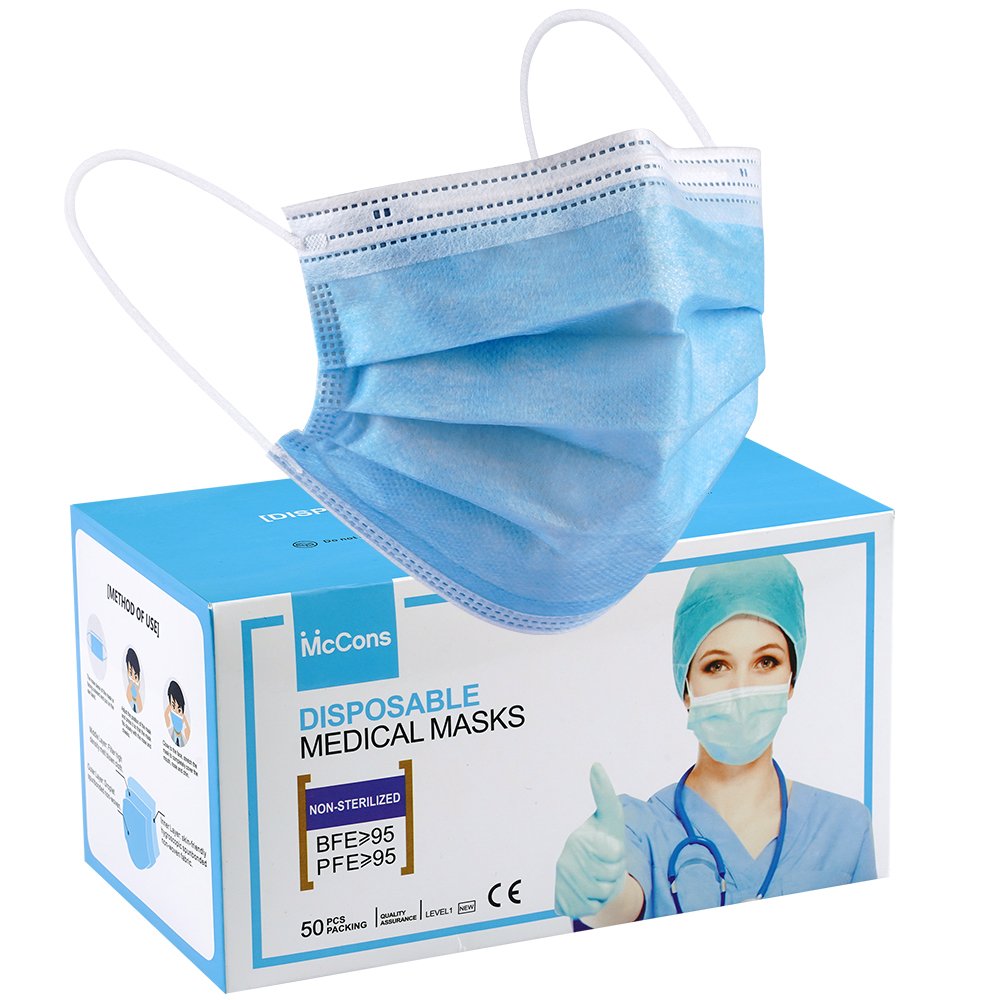 mccons medical face mask 50 pcs