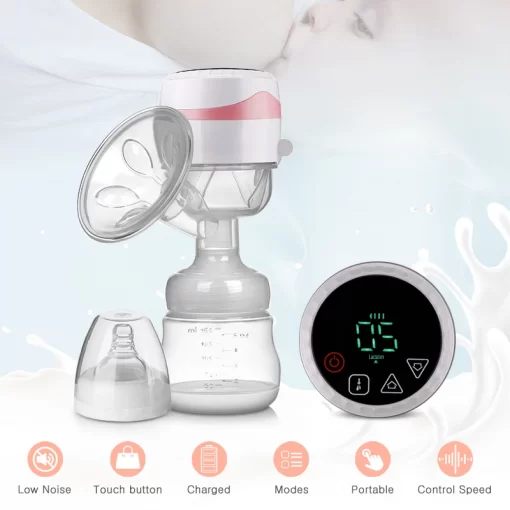 Electric Breast Pump Integrated Portable Easy Convenient Charged Milk Pump Small Volume Postpartum Supplies.jpg Q90.jpg